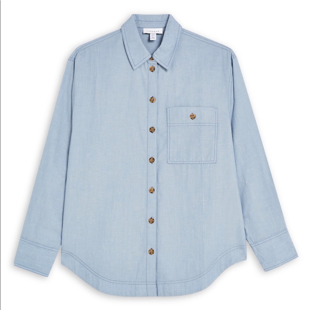 Topshop Cotton Shirt - Picture 5 of 6